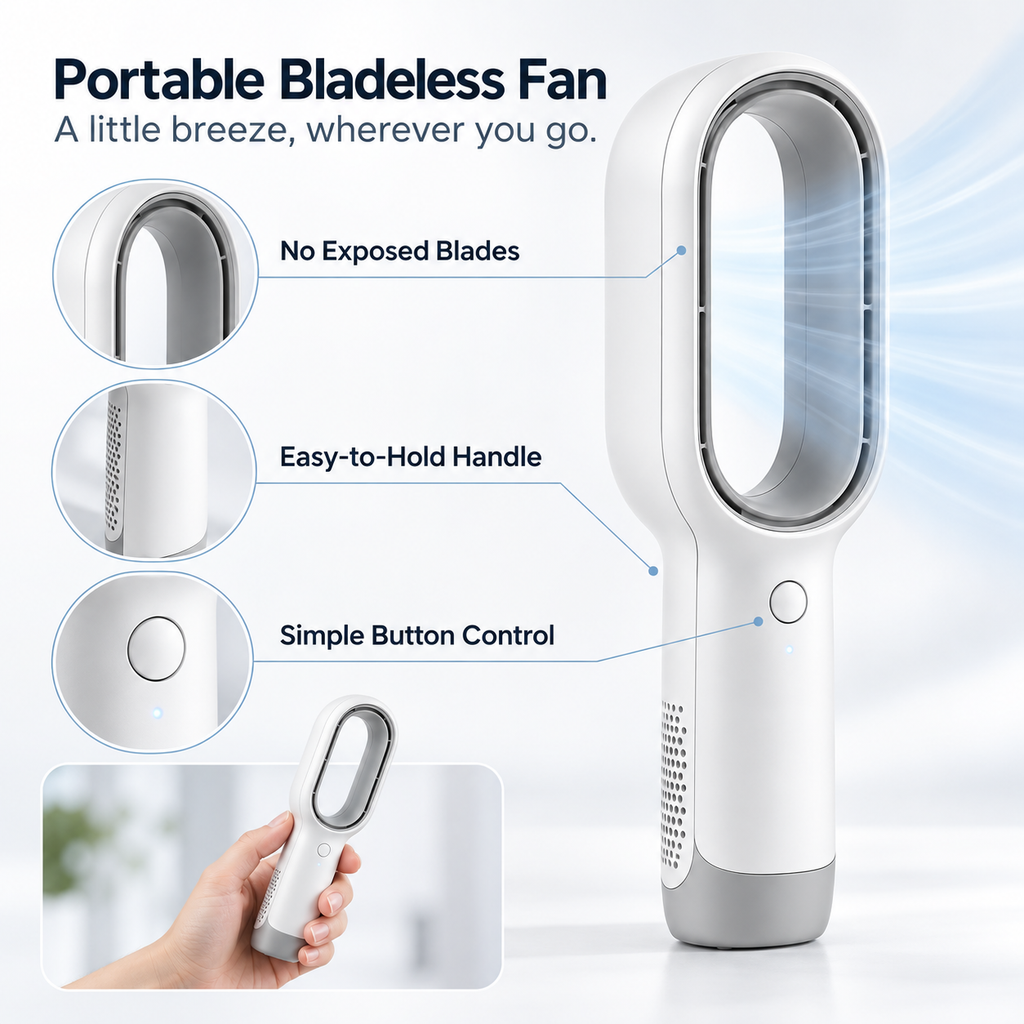 Portable Bladeless Handheld Fan