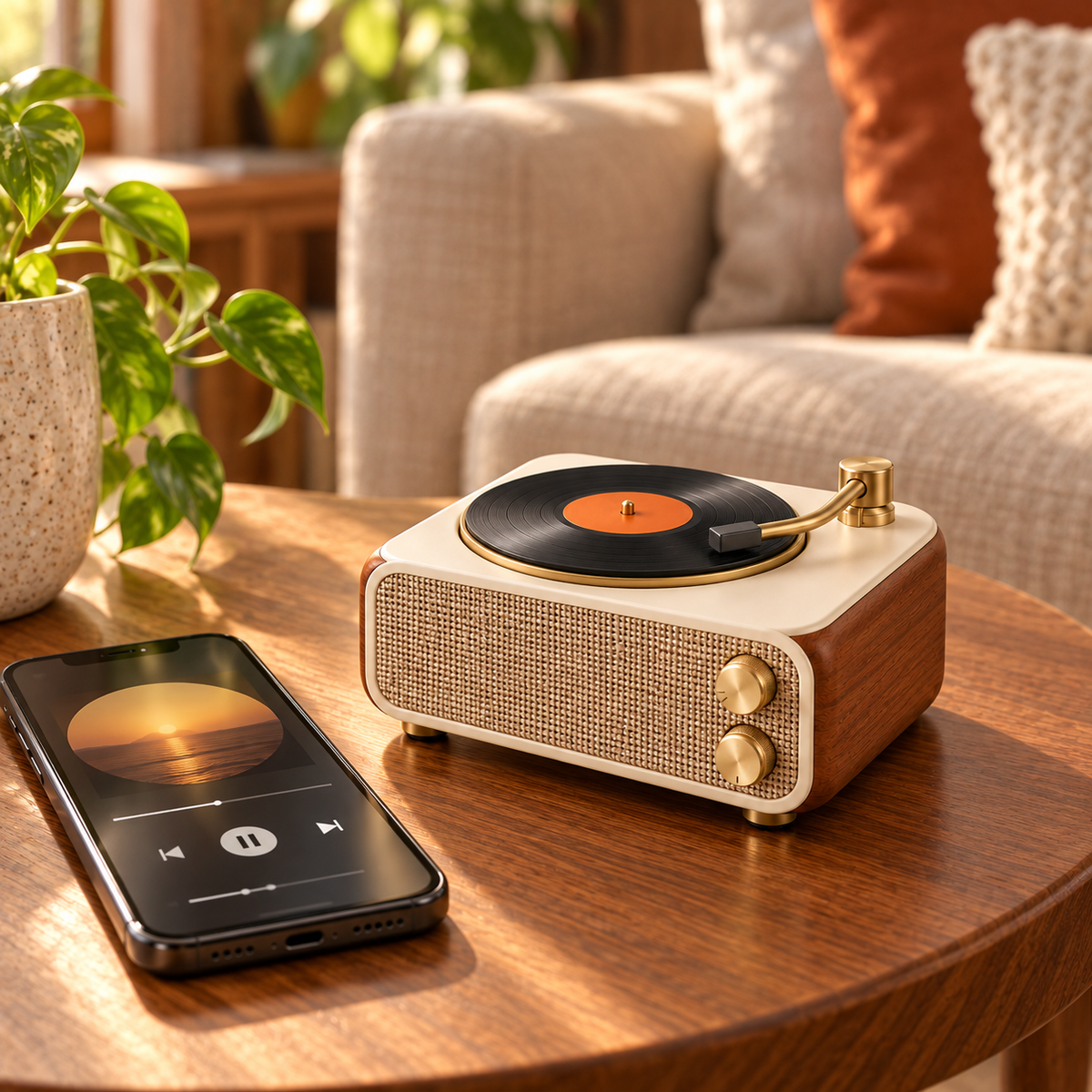 Mini Vinyl Record Bluetooth Speaker